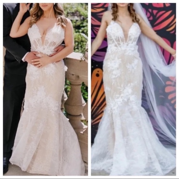 Lulus Luxe To Be Loved White Embroidered Lace Trumpet Maxi Dress - Picture 3 of 15